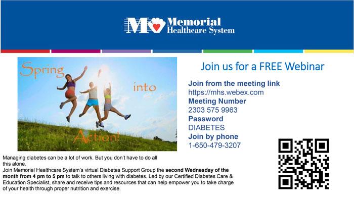 Memorial healthcare system webinar flyer