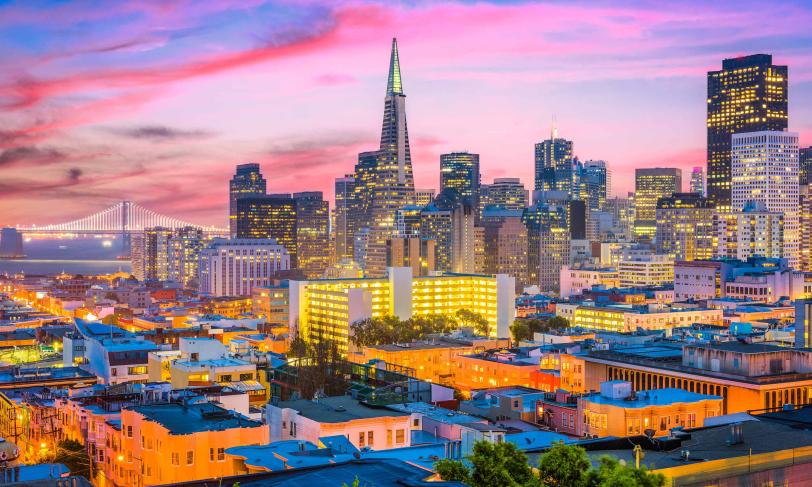 San Francisco skyline at dusk